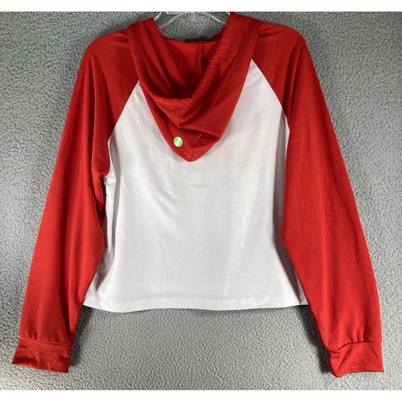 "Running Late Is My Cardio" Hoodie Women's Large Red/White Brand West Coast Love - Picture 8 of 10
